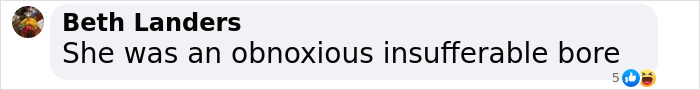 Facebook comment from Beth Landers criticizing someone, related to Taylor Swift's brutal interrogation by Barbara Walters.