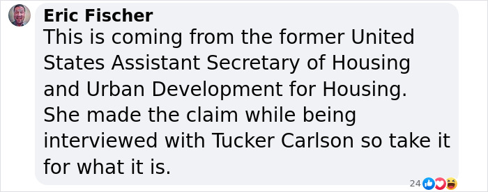 Comment by Eric Fischer claiming a former US housing official said the US secretly built a $21 trillion underground city. Comment by Eric Fischer claiming a former US housing official said the US secretly built a $21 trillion underground city.