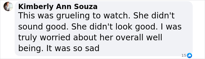 Comment criticizing Jessica Simpson’s live TV performance, describing it as an absolute train wreck and concerning for her well-being. Comment criticizing Jessica Simpson’s live TV performance, describing it as an absolute train wreck and concerning for her well-being.