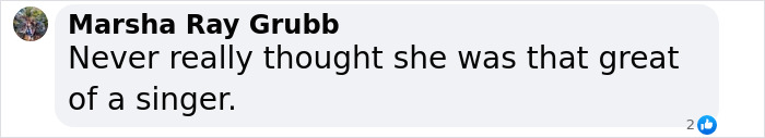 Comment on Facebook post reading Never really thought she was that great of a singer regarding Jessica Simpson's live TV performance. Comment on Facebook post reading Never really thought she was that great of a singer regarding Jessica Simpson's live TV performance.