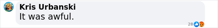 Comment by Kris Urbanski stating It was awful reacting to Jessica Simpson's live TV performance after 15 years, labeled an absolute train wreck. Comment by Kris Urbanski stating It was awful reacting to Jessica Simpson's live TV performance after 15 years, labeled an absolute train wreck.