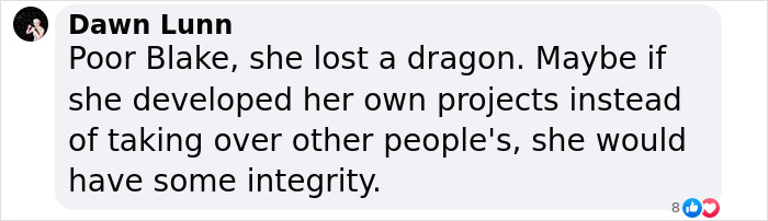 Facebook comment criticizing Blake Lively amid alleged blackmail claims involving Taylor Swift and Baldoni feud. Facebook comment criticizing Blake Lively amid alleged blackmail claims involving Taylor Swift and Baldoni feud.