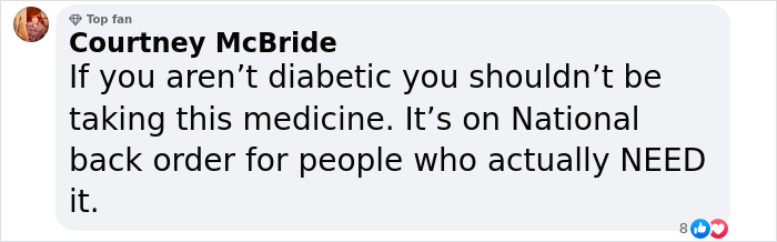 User comment warning against non-diabetics taking medicine amid Ozempic tongue side effects discussion by celebs. User comment warning against non-diabetics taking medicine amid Ozempic tongue side effects discussion by celebs.