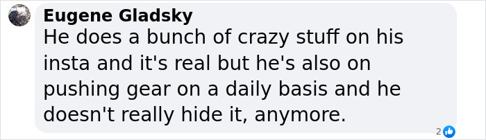 Screenshot of a social media comment discussing the Liver King and his extreme raw animal diet controversy. Screenshot of a social media comment discussing the Liver King and his extreme raw animal diet controversy.