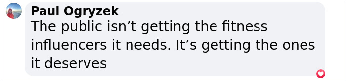 Comment from Paul Ogryzek criticizing fitness influencers, related to Liver King and raw animal diet controversy. Comment from Paul Ogryzek criticizing fitness influencers, related to Liver King and raw animal diet controversy.