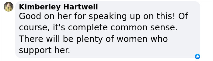 Comment by Kimberley Hartwell supporting a woman speaking out amid domestic violence debate involving men and women. Comment by Kimberley Hartwell supporting a woman speaking out amid domestic violence debate involving men and women.