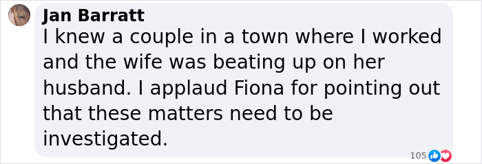 Comment by Jan Barratt discussing women's role in domestic violence during a fiery debate on professor's claims. Comment by Jan Barratt discussing women's role in domestic violence during a fiery debate on professor's claims.