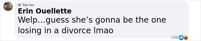 Comment by Erin Ouellette reacting to Justin Bieber grabbing wife Hailey’s breasts in a post after she became a billionaire. Comment by Erin Ouellette reacting to Justin Bieber grabbing wife Hailey’s breasts in a post after she became a billionaire.