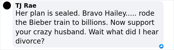 Comment on social media about Justin Bieber grabbing wife Hailey’s breasts after she became a billionaire. Comment on social media about Justin Bieber grabbing wife Hailey’s breasts after she became a billionaire.