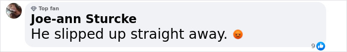 Comment from Joe-ann Sturcke saying he slipped up straight away with an angry emoji, related to Phoebe Bishop flatmate messages. Comment from Joe-ann Sturcke saying he slipped up straight away with an angry emoji, related to Phoebe Bishop flatmate messages.