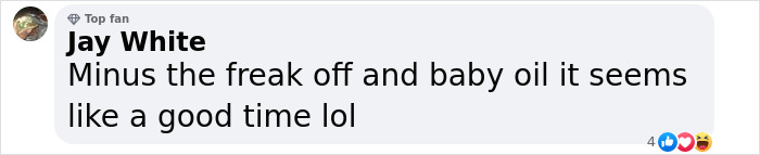 Comment about Diddy trial mentioning freak off and baby oil, reflecting reactions to Miami mansion raid items found. Comment about Diddy trial mentioning freak off and baby oil, reflecting reactions to Miami mansion raid items found.