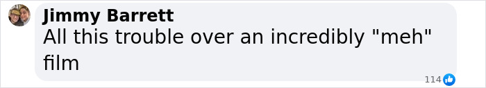 Screenshot of a social media comment reacting to a film amidst the Blake Lively and Taylor Swift feud. Screenshot of a social media comment reacting to a film amidst the Blake Lively and Taylor Swift feud.
