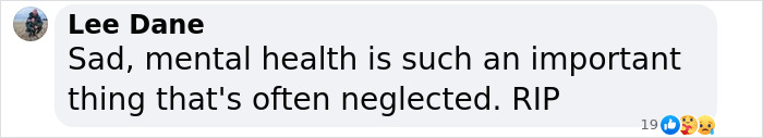 Comment about mental health awareness in response to experienced skydiver with over 400 flights who may have jumped to her demise. Comment about mental health awareness in response to experienced skydiver with over 400 flights who may have jumped to her demise.
