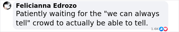 Screenshot of social media comment by Felicianna Edrozo about female athlete forced out of women's restroom incident. Screenshot of social media comment by Felicianna Edrozo about female athlete forced out of women's restroom incident.