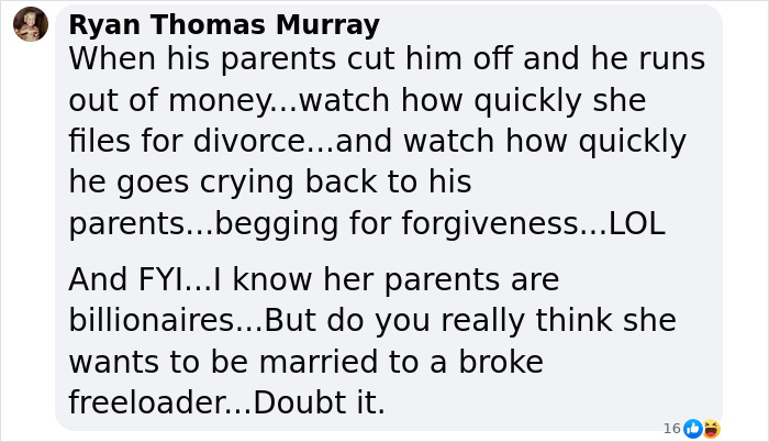 Comment discussing family feud and divorce rumors involving David Beckham, labeled narcissistic by Nicola Peltz. Comment discussing family feud and divorce rumors involving David Beckham, labeled narcissistic by Nicola Peltz.