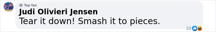 Comment by user Judi Olivieri Jensen reacting to the statue of Black woman in NYC Times Square debate. Comment by user Judi Olivieri Jensen reacting to the statue of Black woman in NYC Times Square debate.