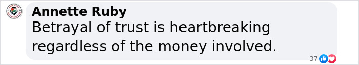 Comment on betrayal of trust in a Facebook post related to Deborra-Lee Furness filing for divorce from Hugh Jackman. Comment on betrayal of trust in a Facebook post related to Deborra-Lee Furness filing for divorce from Hugh Jackman.