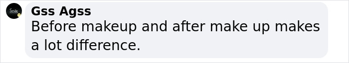 Comment about the impact of makeup on facial recognition accuracy in an online discussion. Comment about the impact of makeup on facial recognition accuracy in an online discussion.