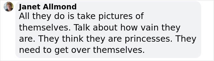 Fan comment expressing concern over Kylie Jenner's photo in a low-cut dress discussing vanity and self-image. Fan comment expressing concern over Kylie Jenner's photo in a low-cut dress discussing vanity and self-image.