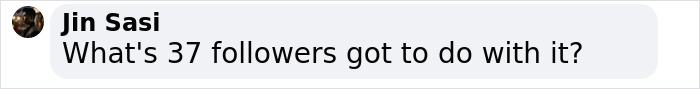 Comment from Jin Sasi asking about significance of 37 followers related to father of four jailed for deleted tweet. Comment from Jin Sasi asking about significance of 37 followers related to father of four jailed for deleted tweet.