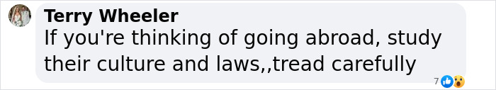 Man sharing advice on social media about going abroad, highlighting cultural and legal caution, with minimal followers visible. Man sharing advice on social media about going abroad, highlighting cultural and legal caution, with minimal followers visible.
