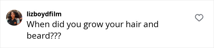 Comment from lizboydfilm asking when Prison Break star Dominic Purcell grew his hair and beard, highlighting his unrecognizable new look. Comment from lizboydfilm asking when Prison Break star Dominic Purcell grew his hair and beard, highlighting his unrecognizable new look.