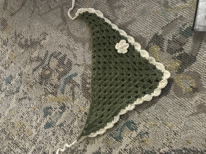 This Hair Scarf I Crocheted