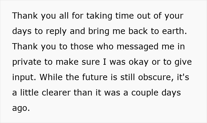 Text expressing gratitude for support and clarity amid uncertainty after stopping boyfriend’s proposal at best friend’s wedding. Text expressing gratitude for support and clarity amid uncertainty after stopping boyfriend’s proposal at best friend’s wedding.