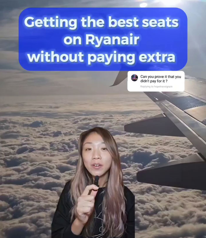 Travel expert sharing her top tip for getting the best plane seat on Ryanair by focusing on perfect timing. Travel expert sharing her top tip for getting the best plane seat on Ryanair by focusing on perfect timing.