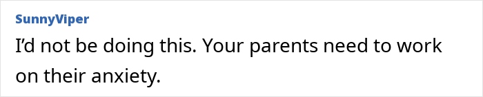 Text post showing a user named SunnyViper commenting about helping check on elderly parents’ home and anxiety concerns.