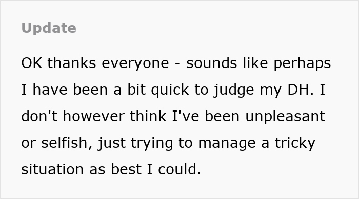 Text update about wife asking husband to help check on elderly parents, while he refuses due to feeling overwhelmed.