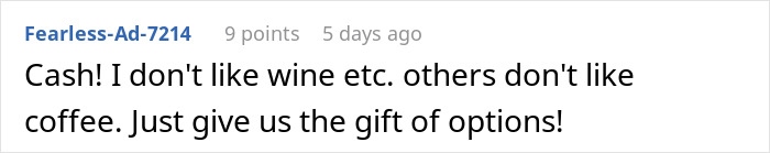 Comment discussing preferences for gift options during teacher appreciation week deals and special offers in 2025. Comment discussing preferences for gift options during teacher appreciation week deals and special offers in 2025.