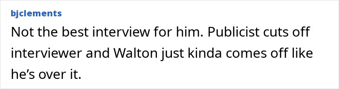 Walton Goggins reacting defensively during an interview, ending it abruptly amid questions about Aimee Lou Wood feud. Walton Goggins reacting defensively during an interview, ending it abruptly amid questions about Aimee Lou Wood feud.