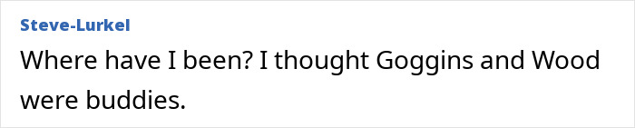Comment questioning the relationship between Walton Goggins and Aimee Lou Wood in an online discussion thread. Comment questioning the relationship between Walton Goggins and Aimee Lou Wood in an online discussion thread.