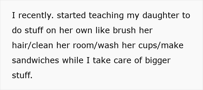 Dad teaches daughter to handle basic tasks like cleaning and cooking after wife’s passing, sister calls it neglect. Dad teaches daughter to handle basic tasks like cleaning and cooking after wife’s passing, sister calls it neglect.