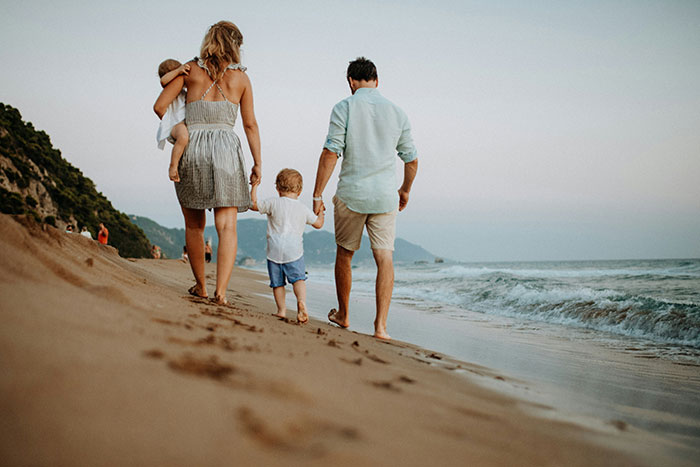 Family walking on the beach, highlighting woman refusing to babysit step sister’s kids, sparking family drama. Family walking on the beach, highlighting woman refusing to babysit step sister’s kids, sparking family drama.