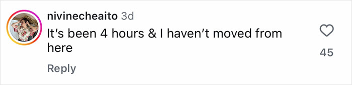 Instagram comment by user nivinecheaito posted 3 days ago, expressing they haven’t moved for four hours, former band member looks unrecognizable. Instagram comment by user nivinecheaito posted 3 days ago, expressing they haven’t moved for four hours, former band member looks unrecognizable.