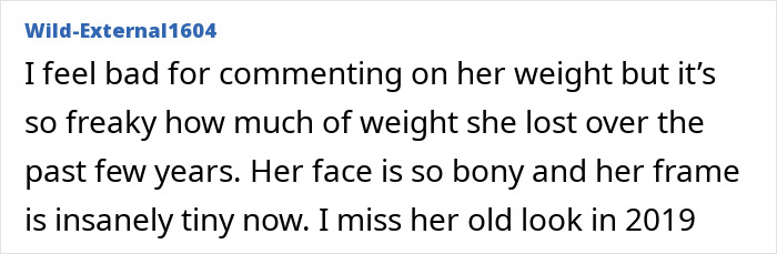 Screenshot of a comment discussing Ariana Grande's ghoulish look and entirely visible ribcage in the new Wicked trailer. Screenshot of a comment discussing Ariana Grande's ghoulish look and entirely visible ribcage in the new Wicked trailer.