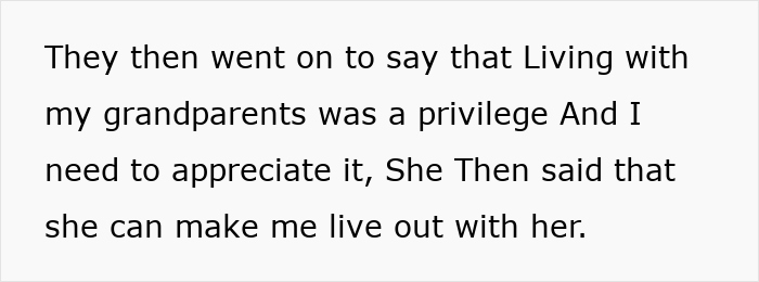 Text excerpt showing a teenage girl&rsquo;s struggle to babysit step-siblings while living with grandparents.