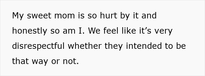 Text discussing hurt feelings and disrespect related to a bride’s elegant wedding plans disrupted by a rude aunt’s behavior. Text discussing hurt feelings and disrespect related to a bride’s elegant wedding plans disrupted by a rude aunt’s behavior.