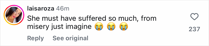 Comment from TikTok user laisaroza expressing sympathy for a tourist trapped 1600ft inside active volcano after being abandoned by guide. Comment from TikTok user laisaroza expressing sympathy for a tourist trapped 1600ft inside active volcano after being abandoned by guide.