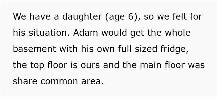 Text excerpt about a couple sharing a home with a roomie while managing parenting challenges and household space. Text excerpt about a couple sharing a home with a roomie while managing parenting challenges and household space.