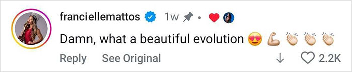 Comment on social media praising the transformation of a woman into a bodybuilding champion, with emojis expressing admiration and strength. Comment on social media praising the transformation of a woman into a bodybuilding champion, with emojis expressing admiration and strength.