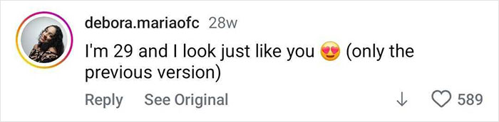 Comment on social media post expressing admiration from a 29-year-old woman comparing herself to a bodybuilding champion transformation. Comment on social media post expressing admiration from a 29-year-old woman comparing herself to a bodybuilding champion transformation.