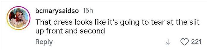 Instagram comment criticizing a skin-tight dress, shared in a thread discussing Ozempic hands and fan reactions to Kylie Jenner. Instagram comment criticizing a skin-tight dress, shared in a thread discussing Ozempic hands and fan reactions to Kylie Jenner.