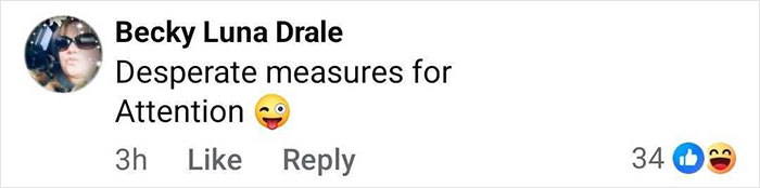 Comment by Becky Luna Drale criticizing Jennifer Lopez desperate measures for attention with an emoji reacting on social media post. Comment by Becky Luna Drale criticizing Jennifer Lopez desperate measures for attention with an emoji reacting on social media post.