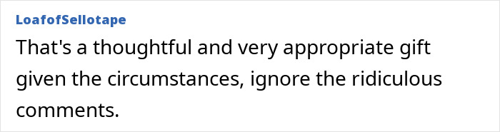 User comment appreciating a thoughtful gifting plant to a male colleague despite negative feedback. User comment appreciating a thoughtful gifting plant to a male colleague despite negative feedback.