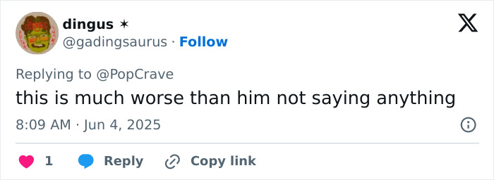Tweet screenshot showing a user reacting to Chris Pratt sparking heated reactions after a callous tribute to Parks and Rec co-star’s passing. Tweet screenshot showing a user reacting to Chris Pratt sparking heated reactions after a callous tribute to Parks and Rec co-star’s passing.