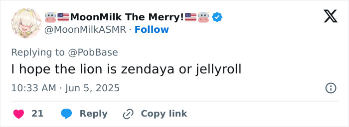 Screenshot of a Twitter reply discussing fan reactions to Taylor Swift as Dorothy in the new Wicked movie. Screenshot of a Twitter reply discussing fan reactions to Taylor Swift as Dorothy in the new Wicked movie.