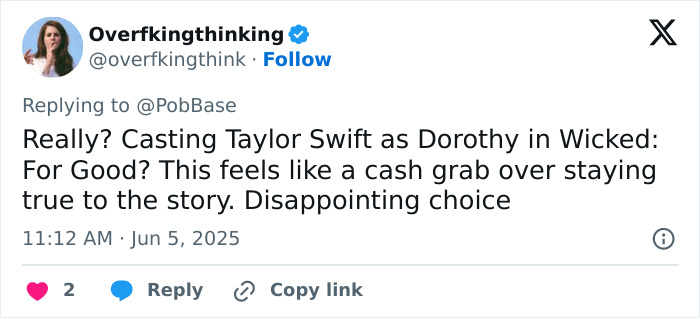 "Isn't She Like 40?": Viral Image Of Taylor Swift As Dorothy In Wicked Sequel Leaves Fans Stunned "Isn't She Like 40?": Viral Image Of Taylor Swift As Dorothy In Wicked Sequel Leaves Fans Stunned